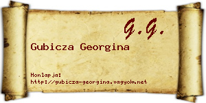 Gubicza Georgina névjegykártya